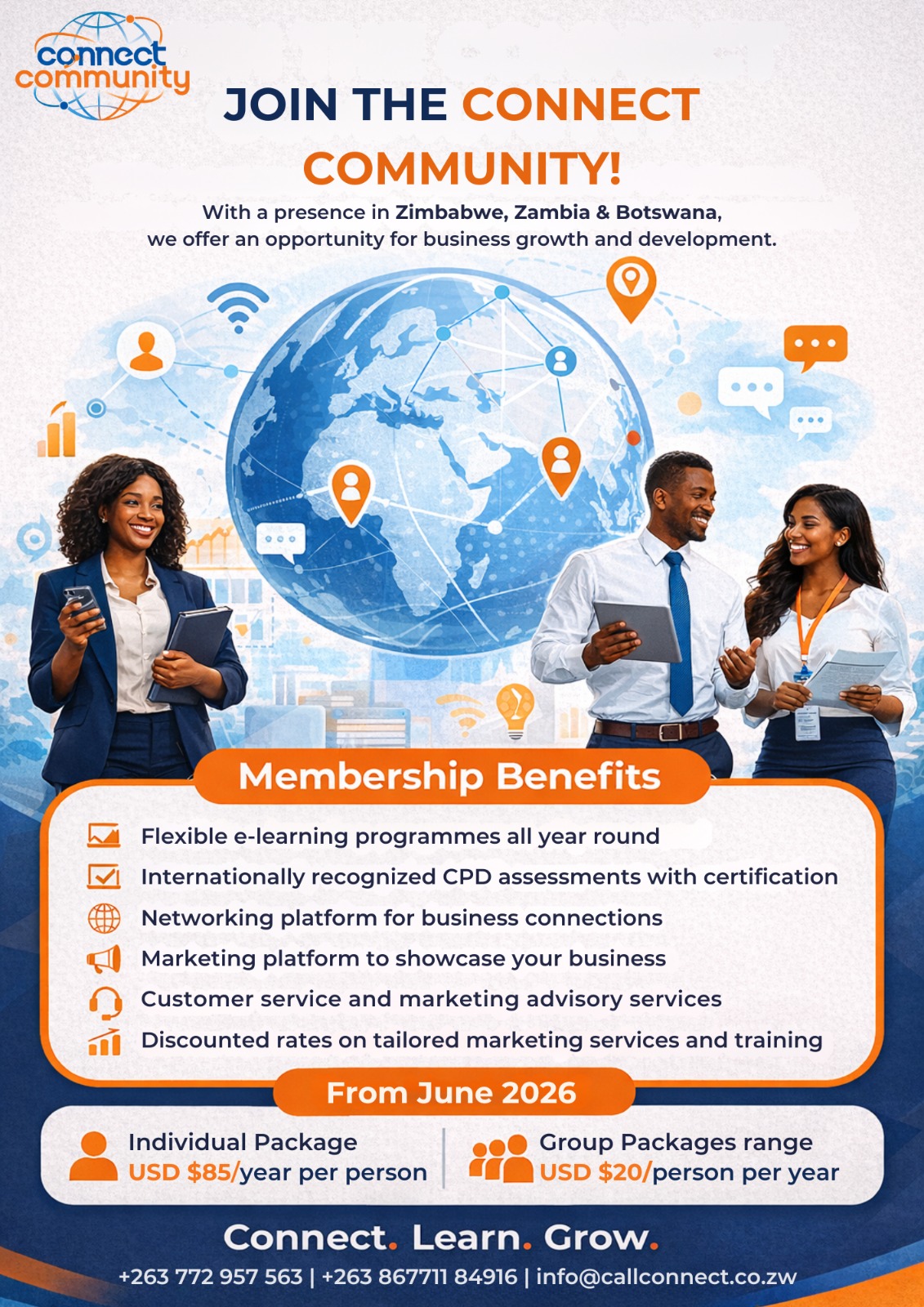 Connect Community launch announcement flyer